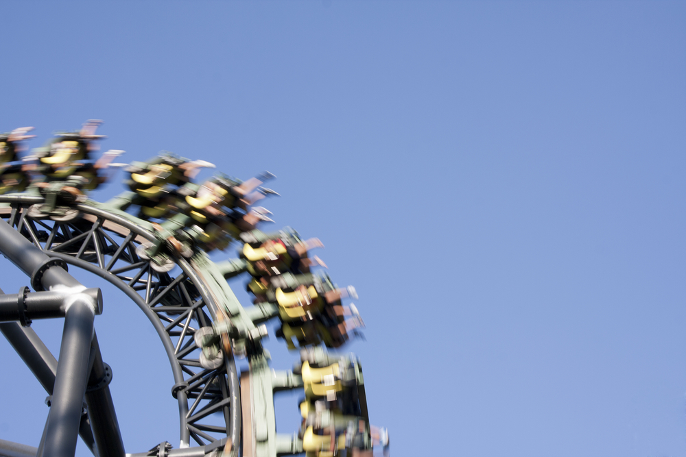 Photo of rollercoaster to represent managing change