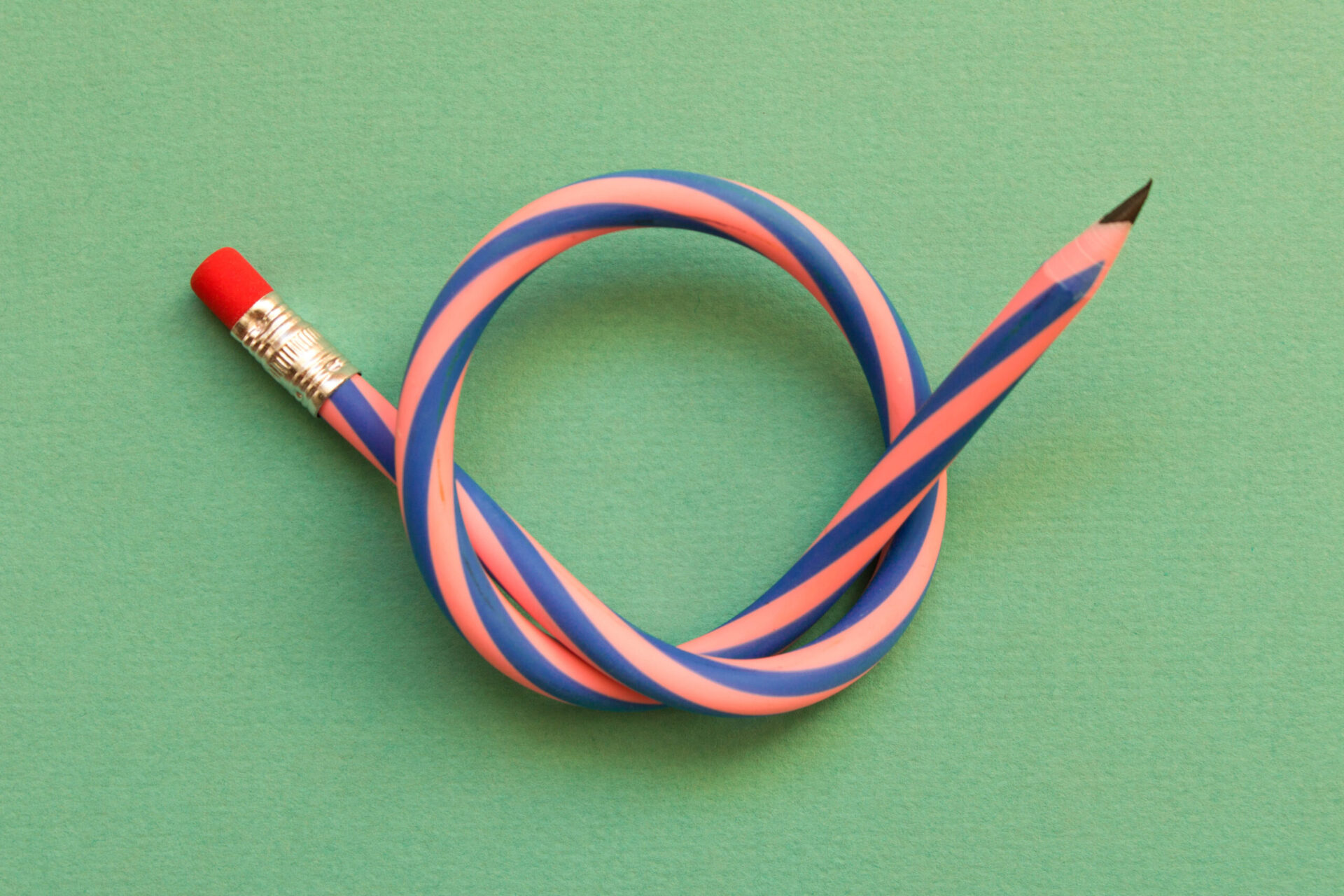 Photo of a flexible rubber pencil