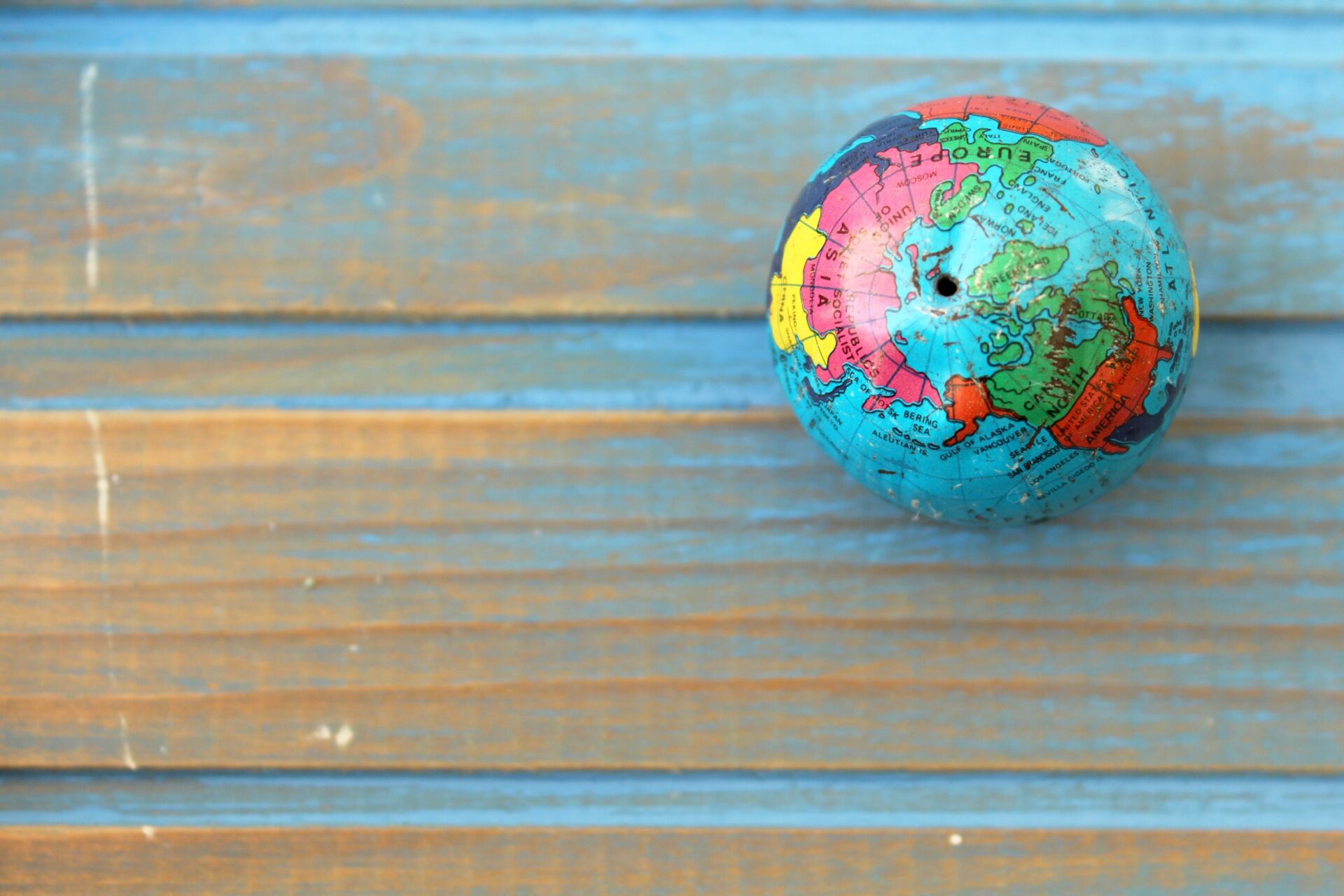 Photo of a globe of the world